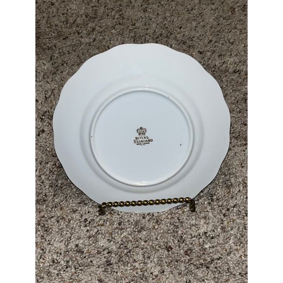 2 Tartan & Berries Gold Christmas Plates Holiday Bone China - Picture 4 of 10